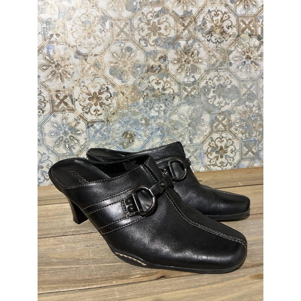 Areosoles Mules 3" Heels Womens 7M/EU 5 Grunge Gothic